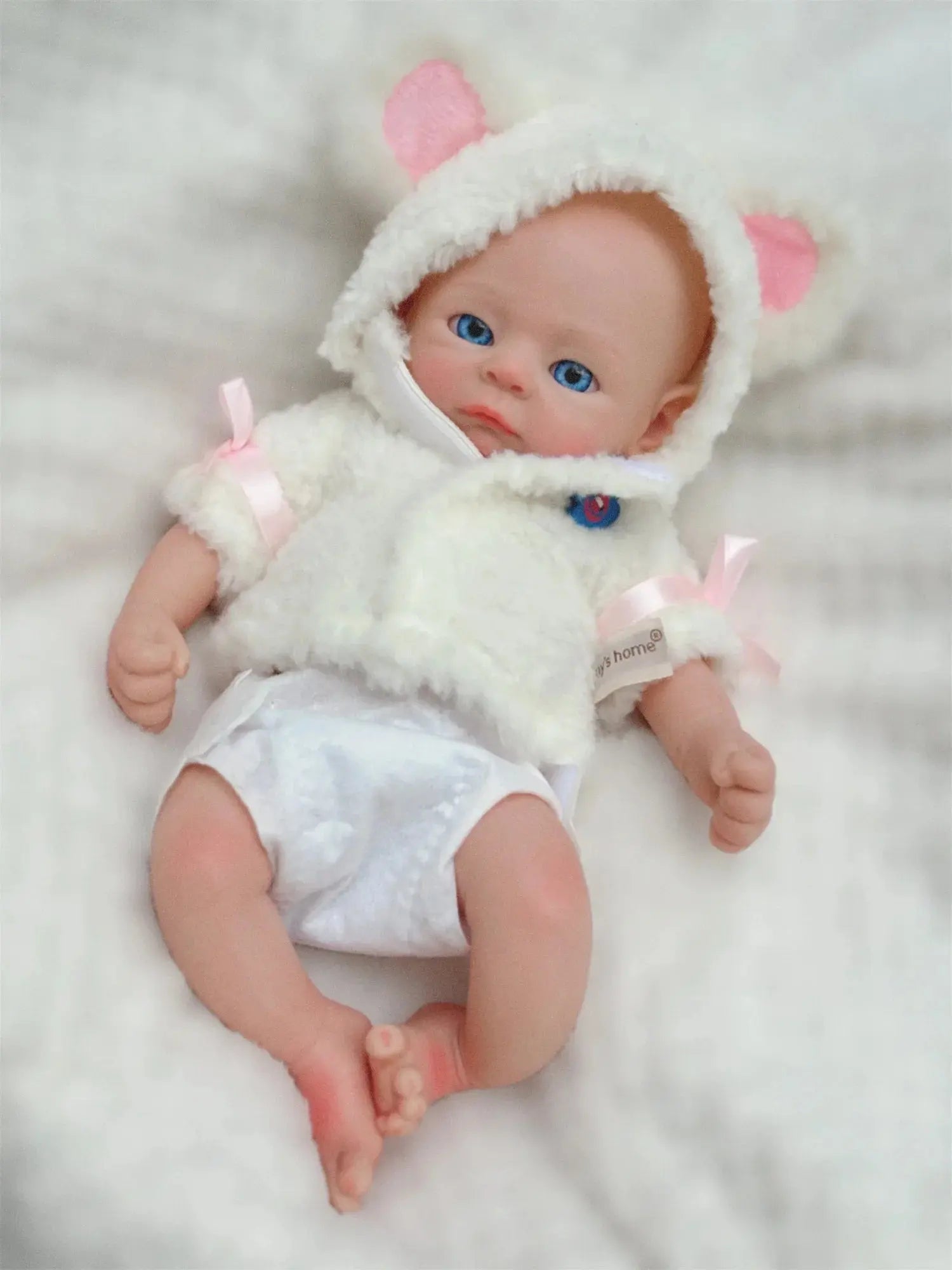 Image of Reborn Baby Dolls 33Cm Can Washable Full Body Solid Silicone Bebe