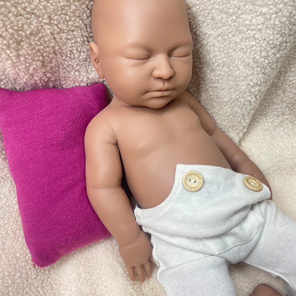 Image of Reborn Baby Dolls 22" Weighted Black Reborn Doll Soft Full Silicone