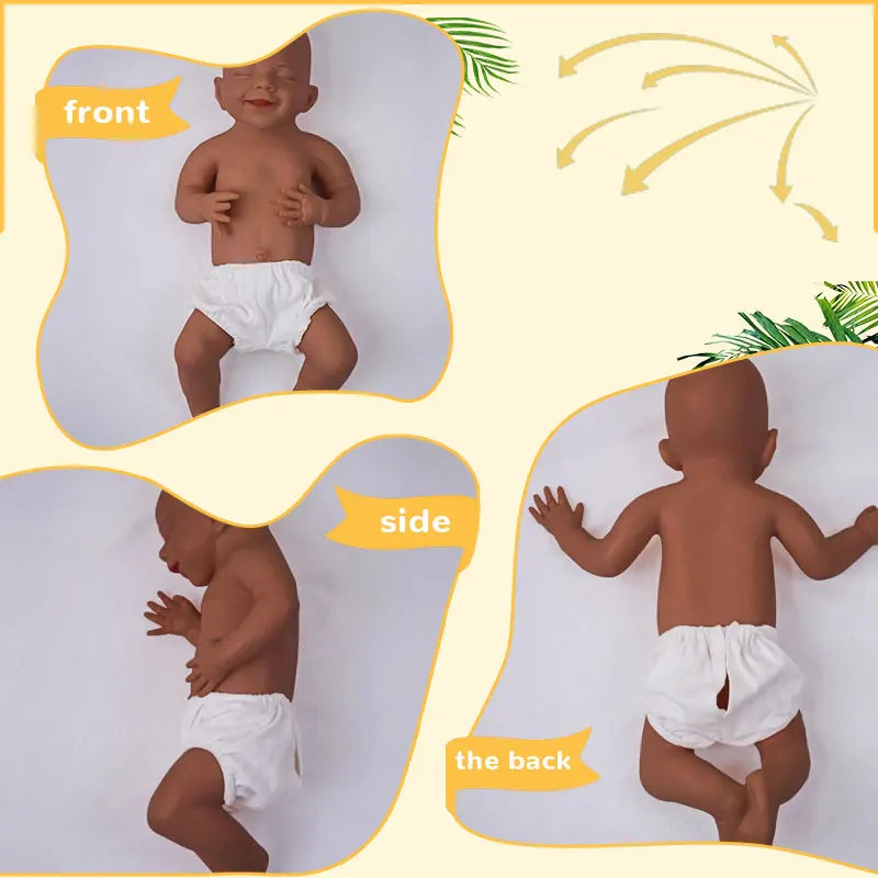 Image of Reborn Baby Dolls 17.72" Micro Preemie Full Body Platinum Silicone