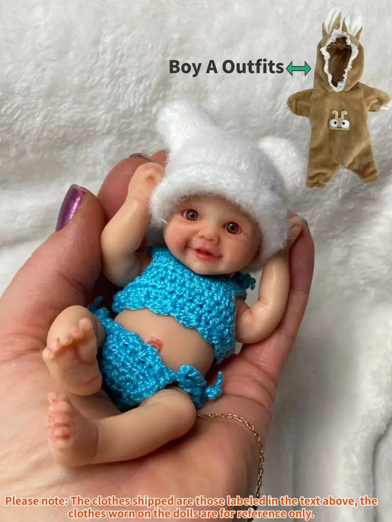 Image of Reborn Baby Dolls 6 Inch Solid Silicone Reborn Doll Girl And Boy