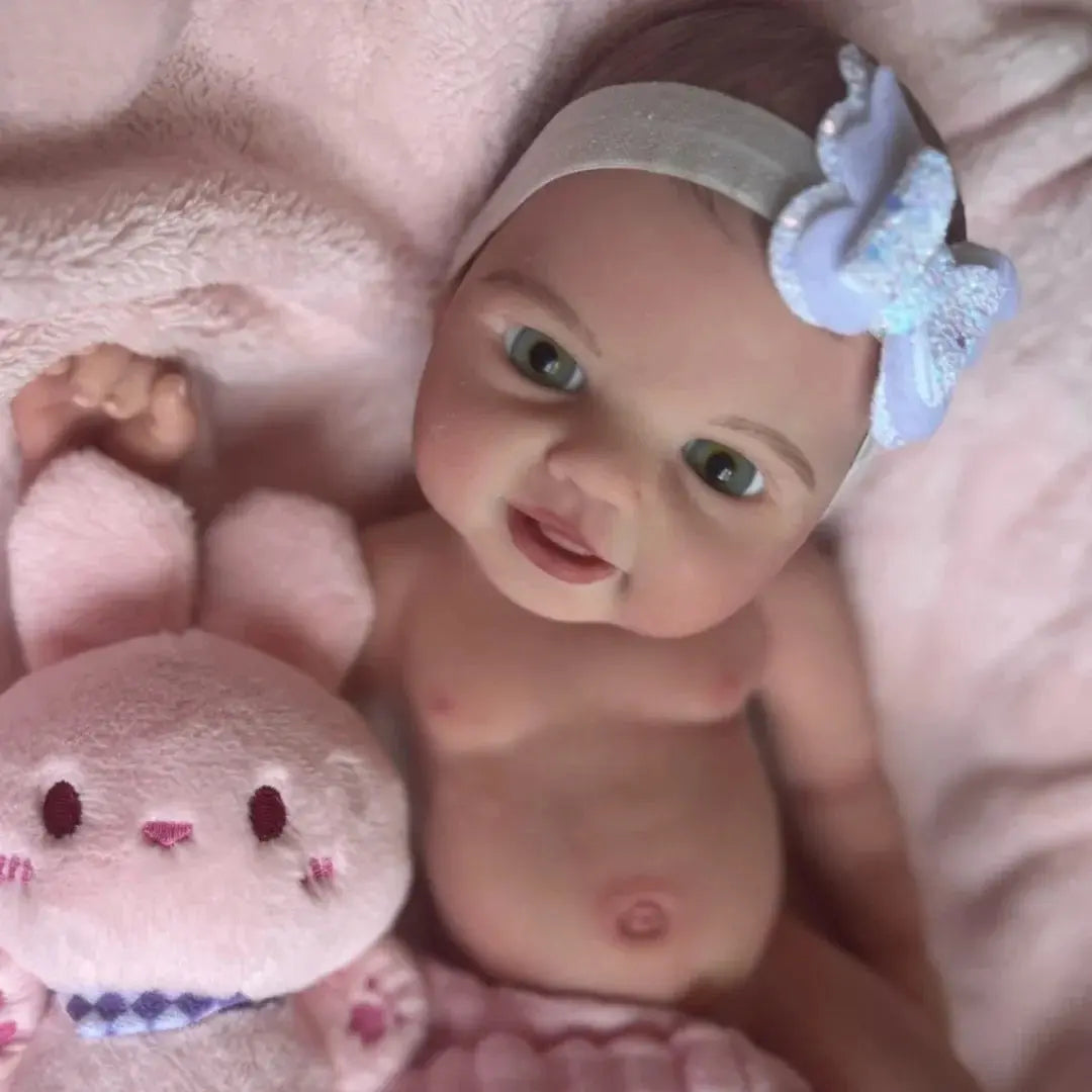 Image of Reborn Baby Dolls 40Cm Can Open Mouth Full Body Silicone Bebe Reborn