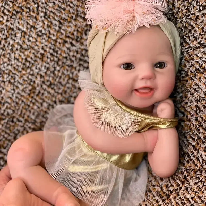 Image of Reborn Baby Dolls 16 Inch Emmy Bebe Reborn Reallista De Silicone Girl