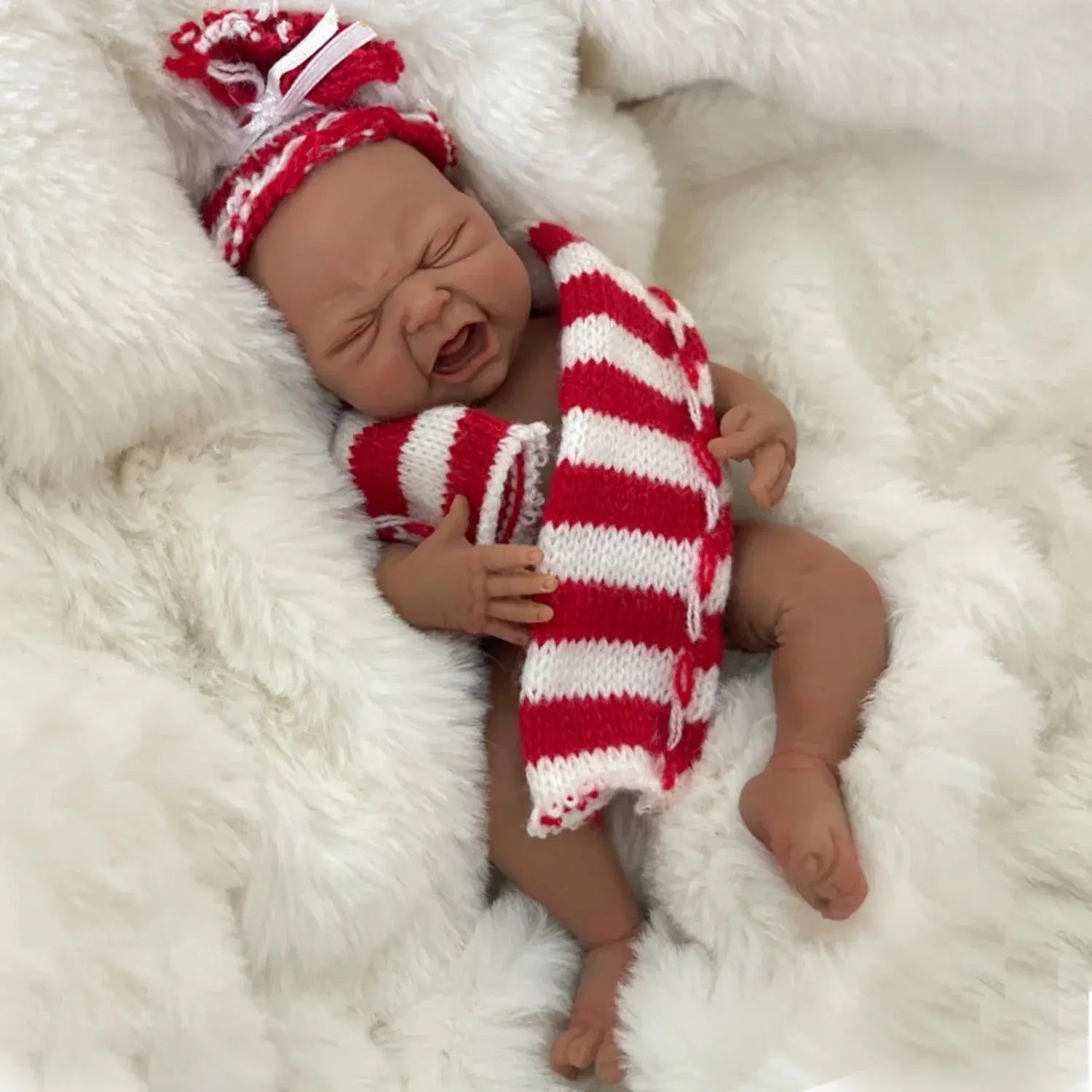 Image of Reborn Baby Dolls 7" Black Crying Baby Micro Preemie Full Body