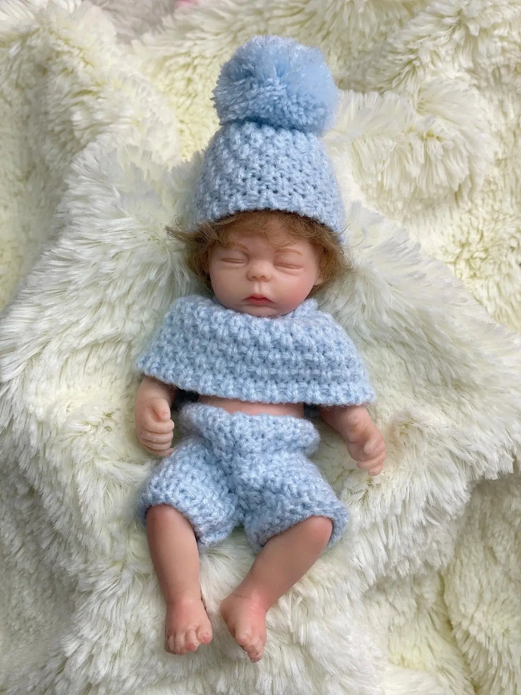 Image of Reborn Baby Dolls 6Inch Mini Palm Full Solid Silicone Bebe Reborn