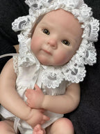 Image of Reborn Baby Dolls 33Cm Open Eyes Bettie Solid Silicone Bebe Reborn