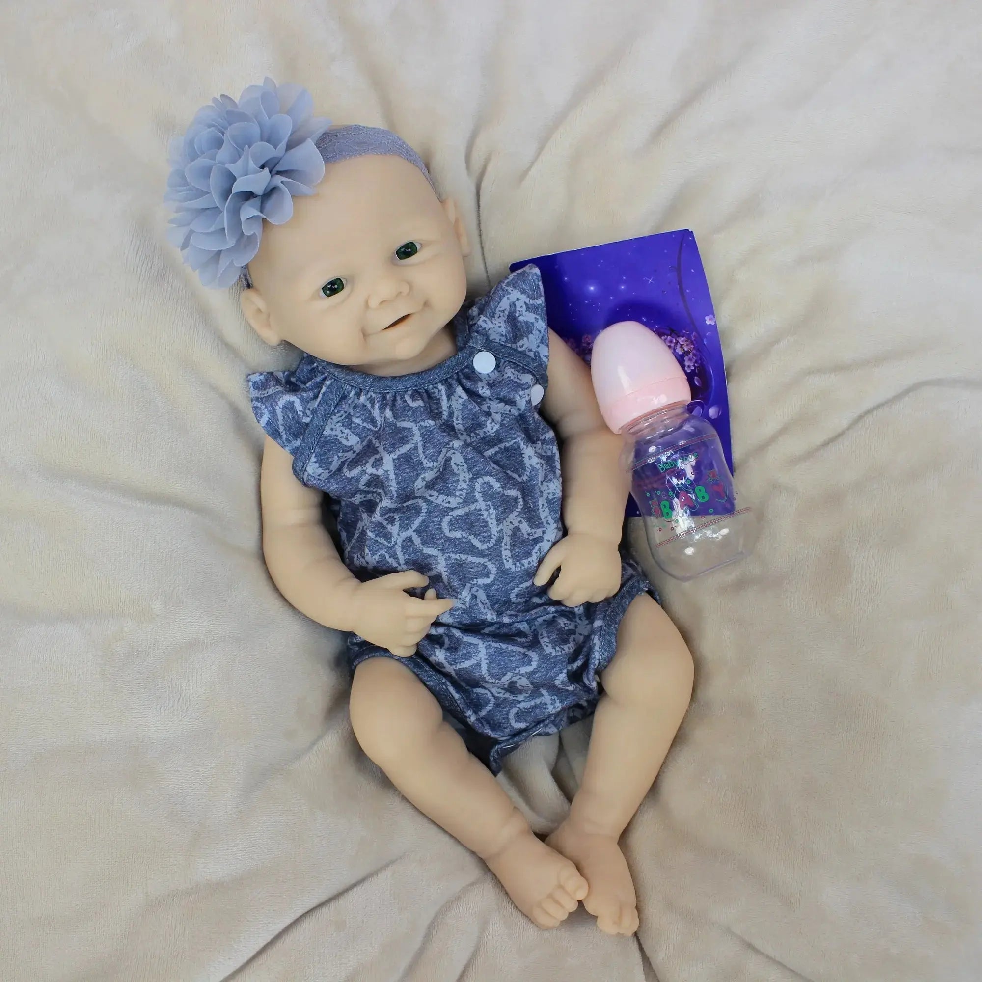Image of Reborn Baby Dolls 18Inch Girl Vivienne Bebê Reborn Dolls Unpainted