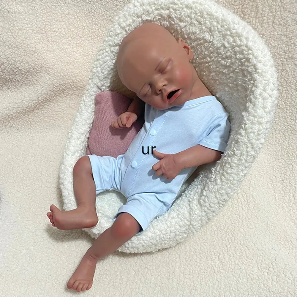 Image of Reborn Baby Dolls 18Inch Dark Skin Realistic Features & Soft Material