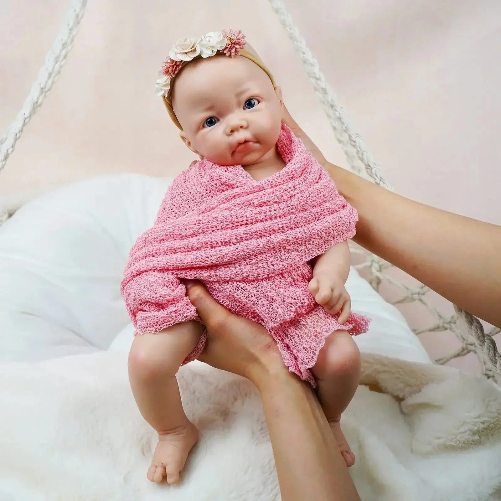 Image of Reborn Baby Dolls 17 Inch Full Platinum Silicone Reborn Baby Doll