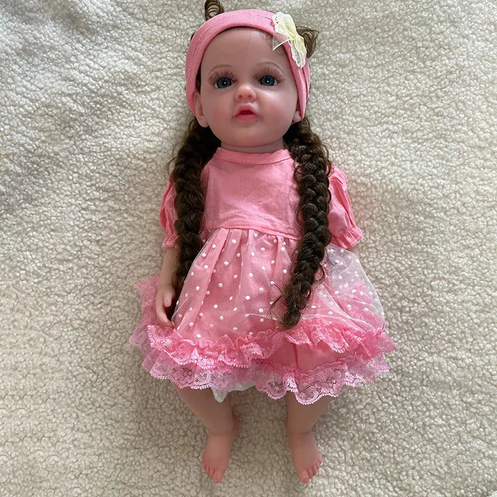 Image of Reborn Baby Dolls Preemie 16Inch Handmade Silicone Reborn Baby Girl