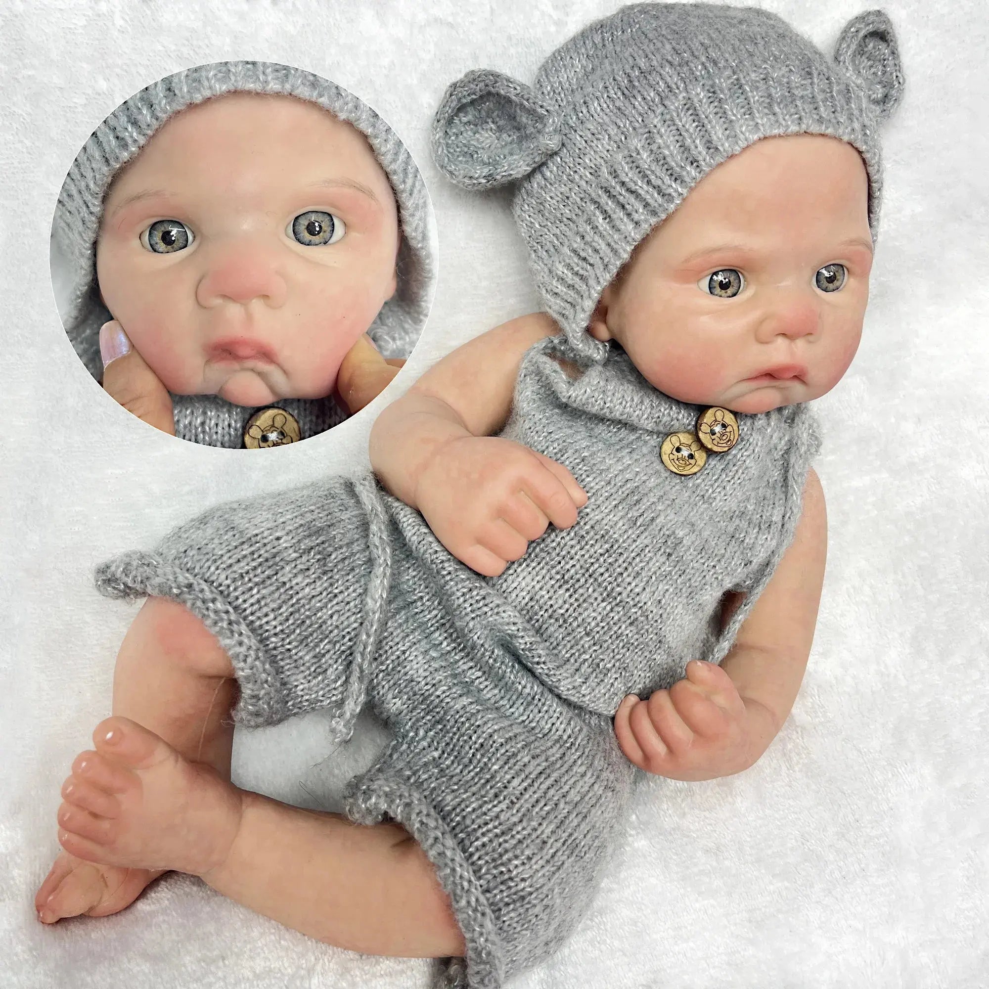 Image of Reborn Baby Dolls 42Cm 17 Inch Full-Body Soft Silicone Reborn Doll