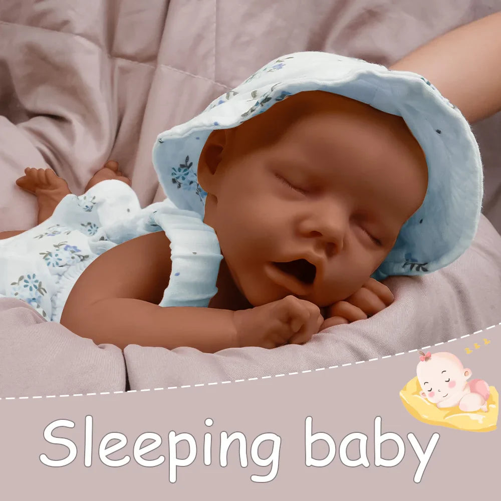 Image of Reborn Baby Dolls 17.5-Inch Full Body Silicone Lifelike Sleeping