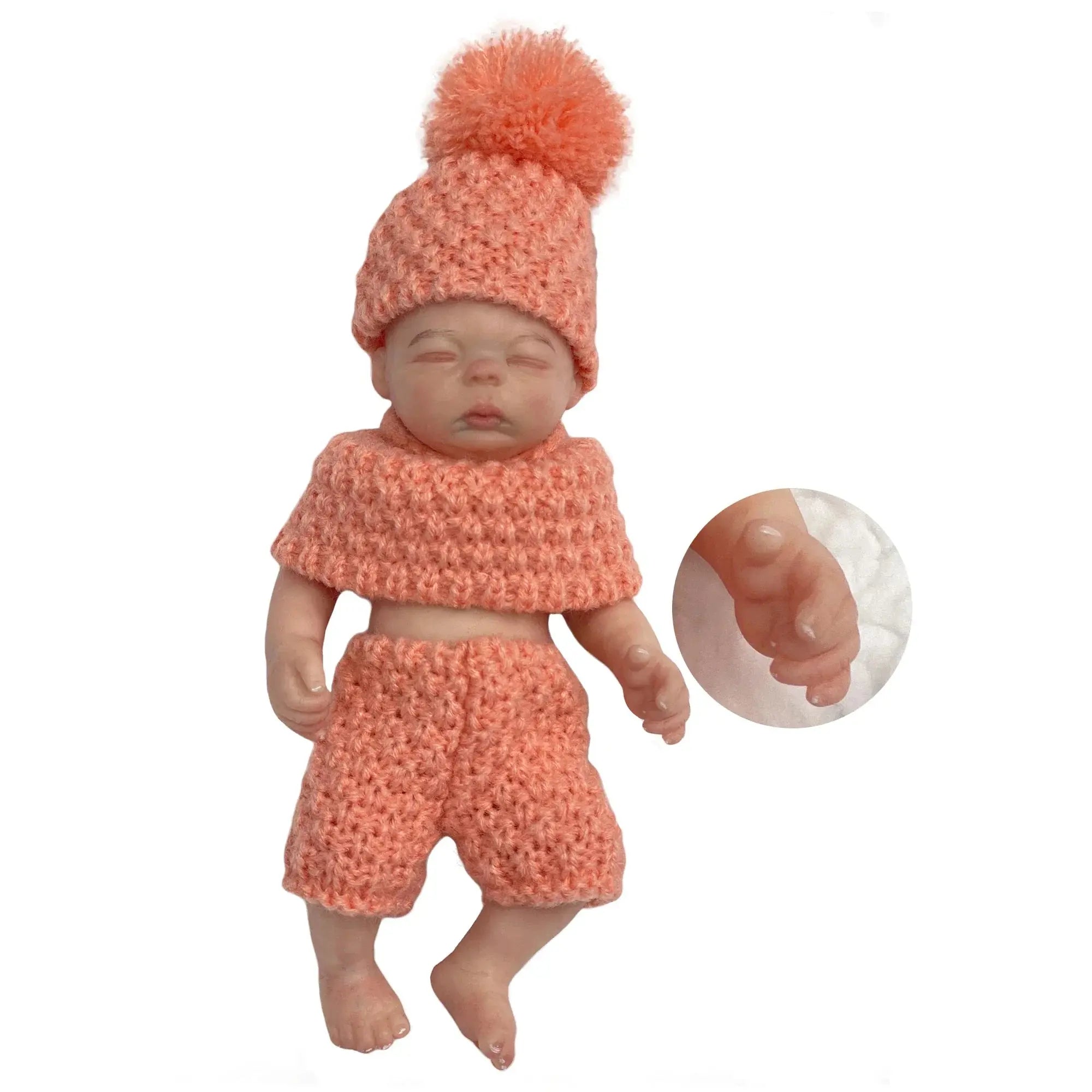 Image of Reborn Baby Dolls Bebe Reborn Reallista 15Cm Mini Solid Silicone