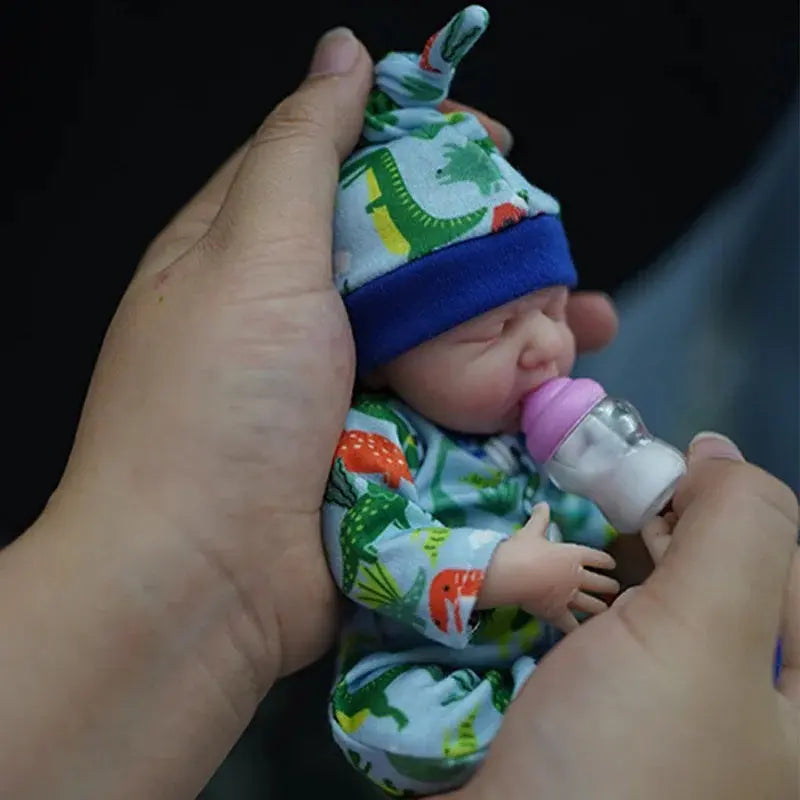 Image of Reborn Baby Dolls 7" Girl Micro Preemie Full Body Silicone Baby Doll