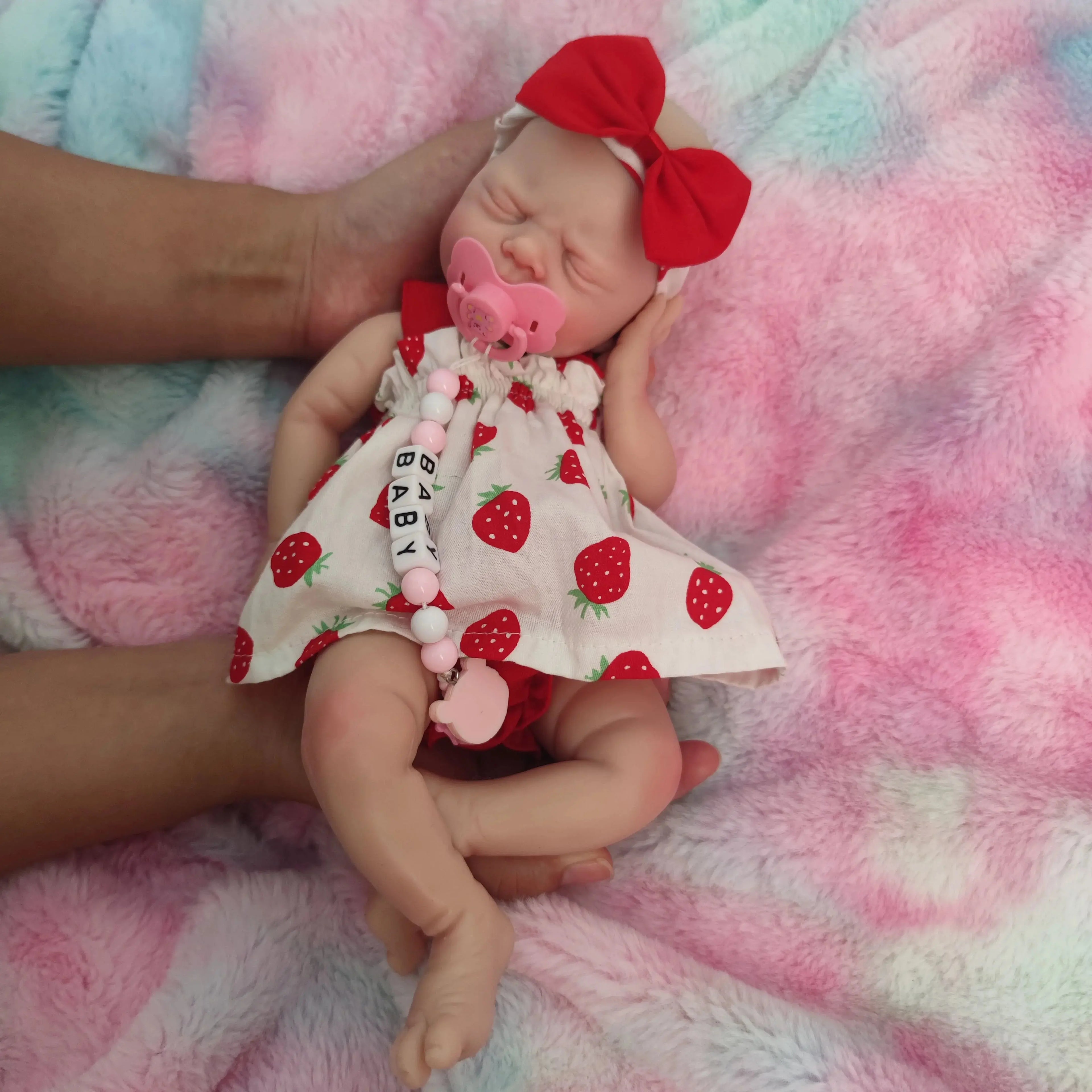 Image of Reborn Baby Dolls 12 Inch Full Soft Silicone Body Lifelike Reborn