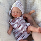 Image of Reborn Baby Dolls 10Inch Sleeping Silicone Bébé Reborn Girl Doll With