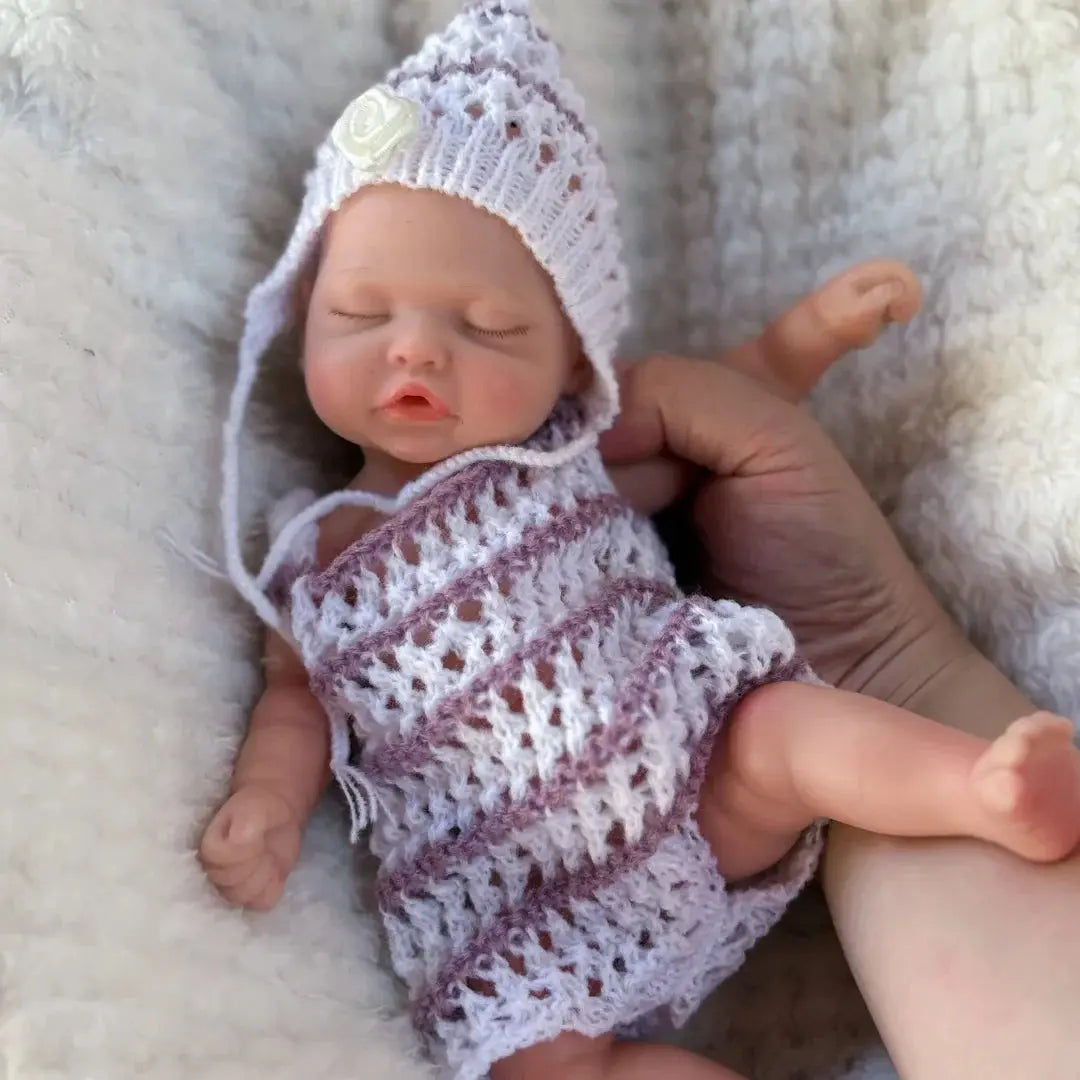 Image of Reborn Baby Dolls 10Inch Sleeping Silicone Bébé Reborn Girl Doll With