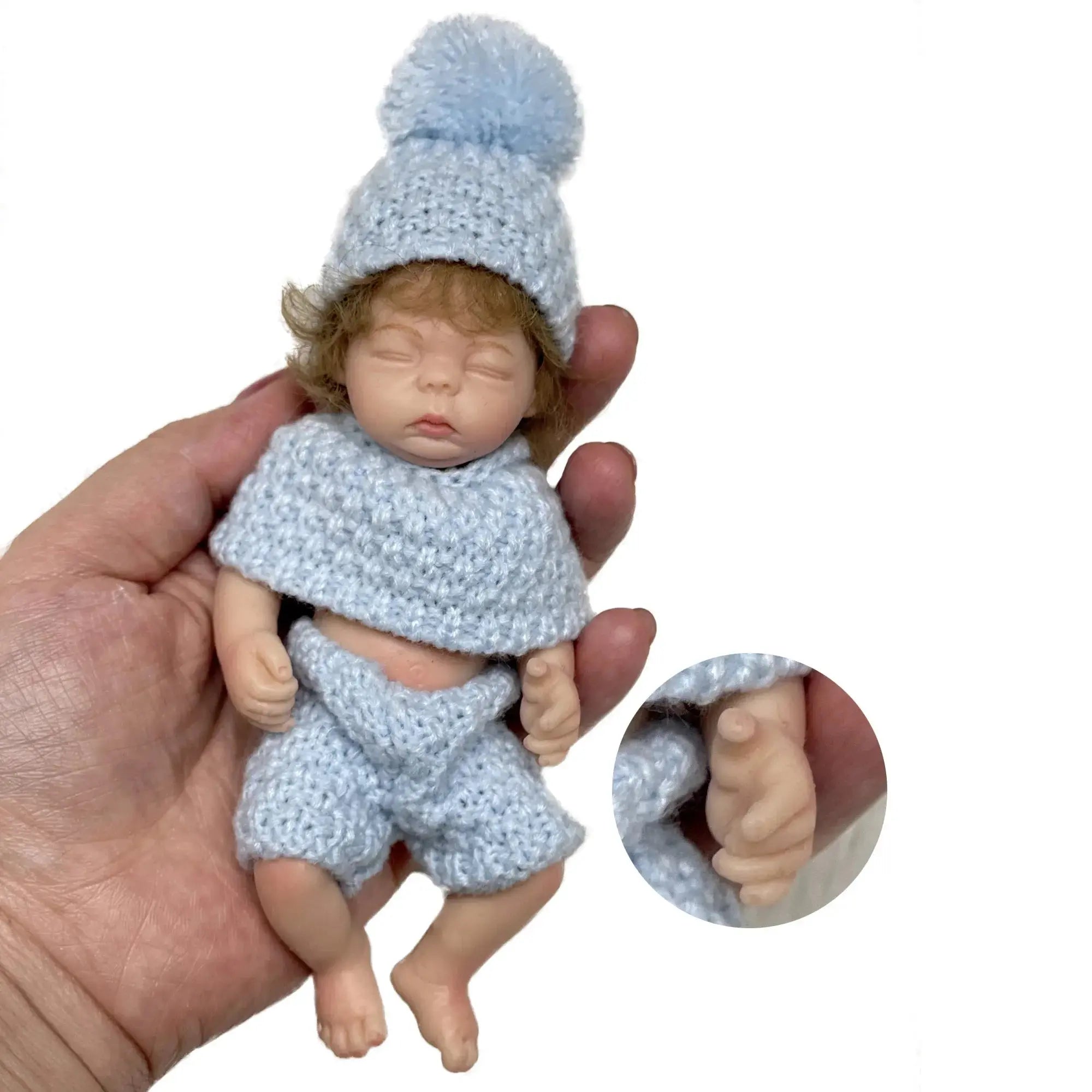 Image of Reborn Baby Dolls 6 Inch Mini Bebe Reborn Finished Full Body Solid