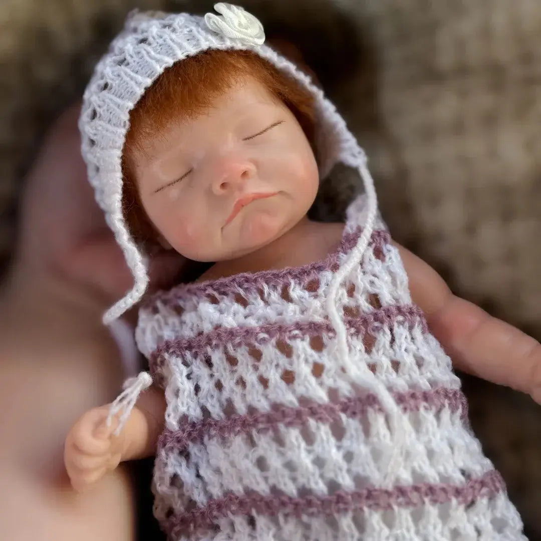 Image of Reborn Baby Dolls 26Cm Close Eyes Bebe Reborn De Silicona Girl Doll