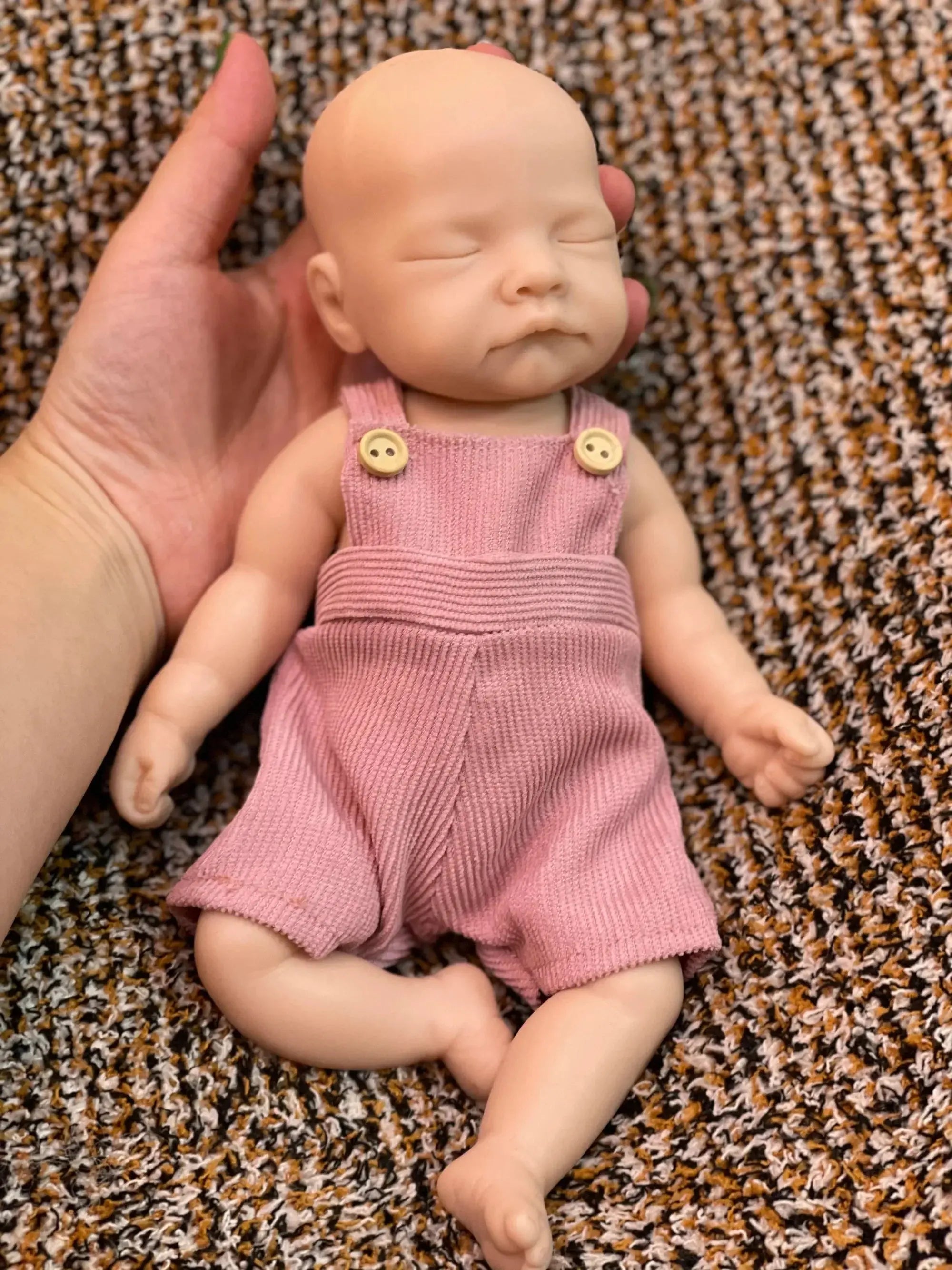 Image of Reborn Baby Dolls 25Cm Unpainted Silicone Girls Whole Body Soft Solid