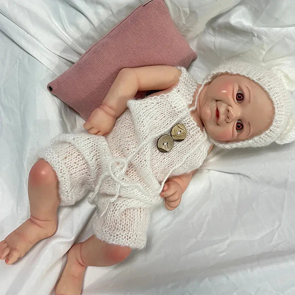 Image of Reborn Baby Dolls Realistic 43Cm 17Inch Full Soft Platinum Silicone