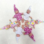 Image of Reborn Baby Dolls 11Cm Painted Mini Silicone Palm Girl With 2 Set Of