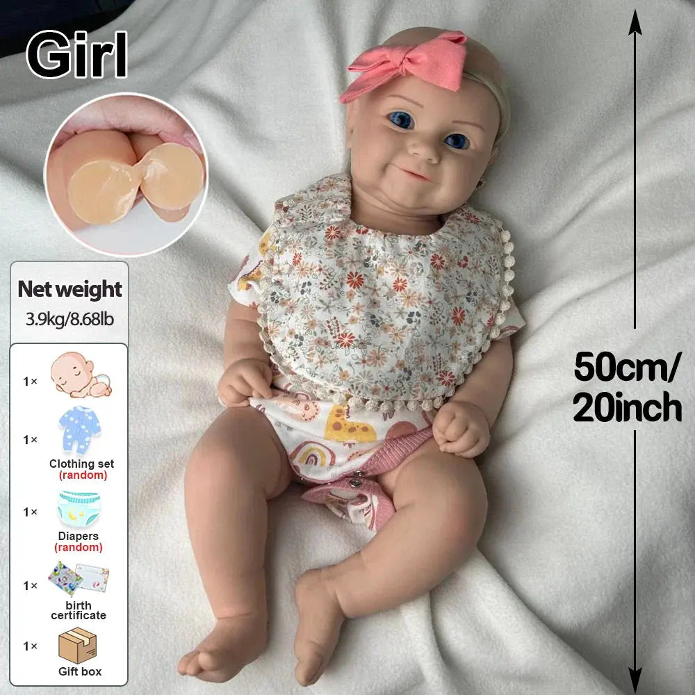 Image of Reborn Baby Dolls Weighted 20Inch Silicone Reborn Baby Girl Maddie
