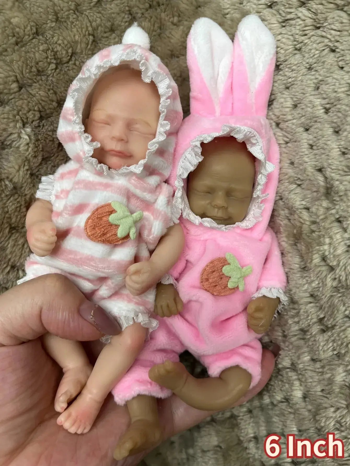 Image of Reborn Baby Dolls 6 Inch Silicone Bebe Reborn Doll Handmade Painted