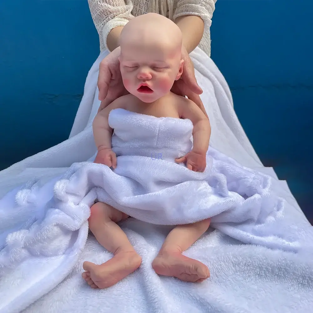 Image of Reborn Baby Dolls Sleeping Open Mouth Girl Artist Painted Collector