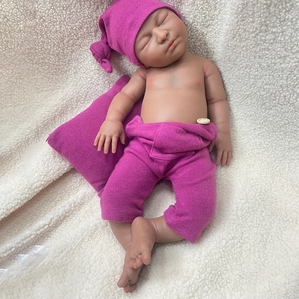 Image of Reborn Baby Dolls 22" Weighted Black Reborn Doll Soft Full Silicone