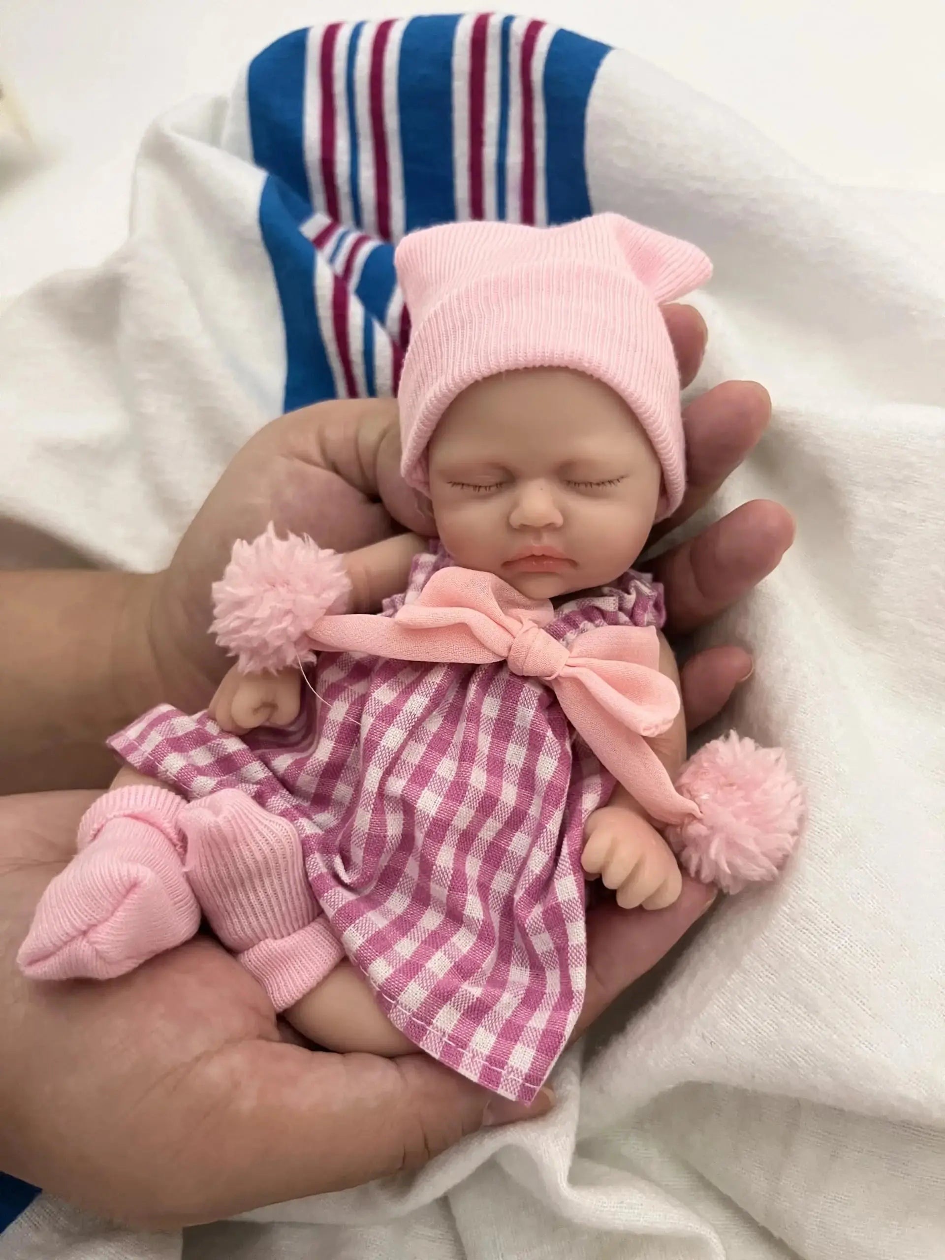 Image of Reborn Baby Dolls Miniature Babies 7" Full Body Silicone Baby Reborn