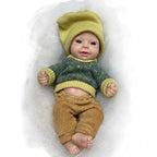 Image of Reborn Baby Dolls 15Cm Painted Full Solid Silicone Bebe Boy Reborn