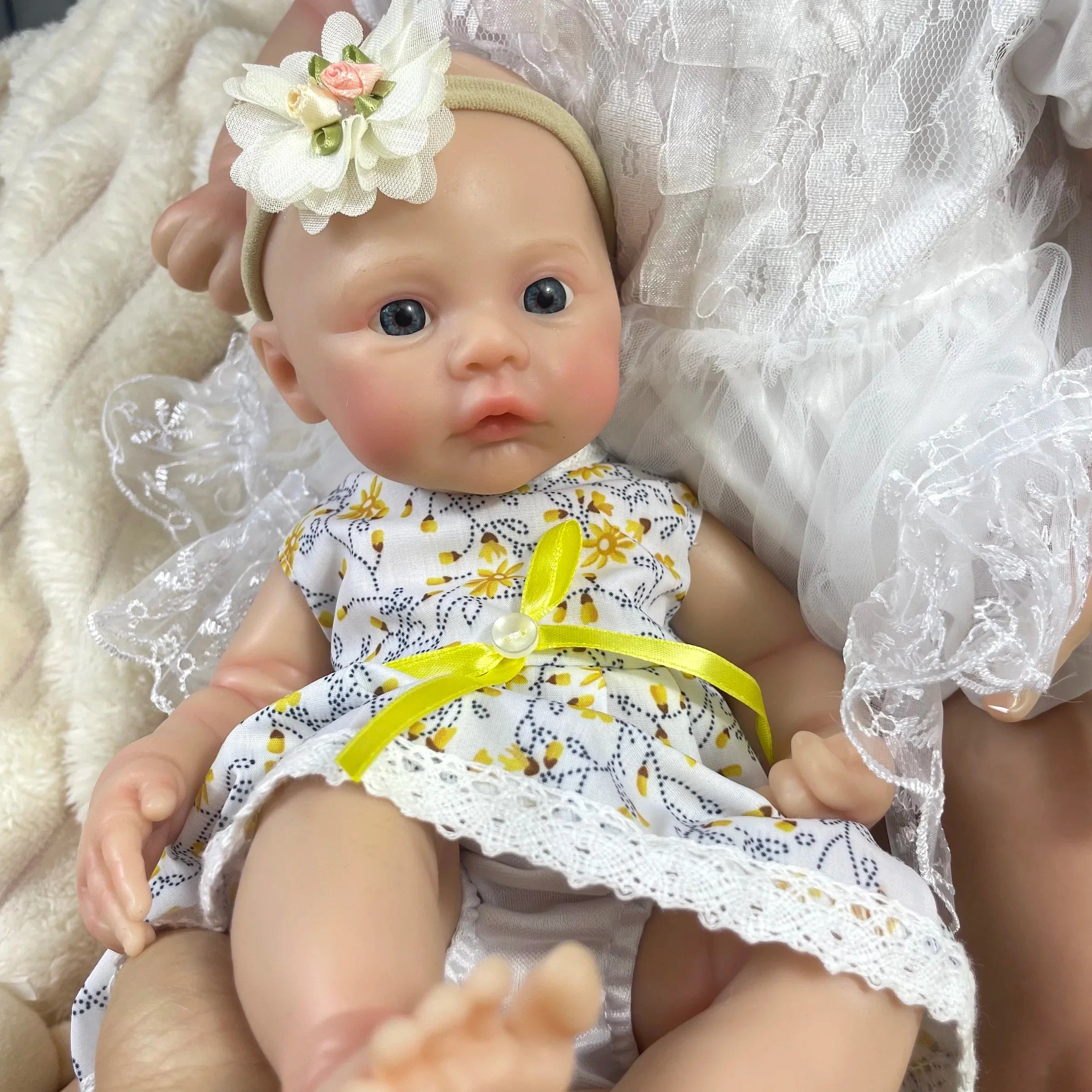 Image of Reborn Baby Dolls Mini 33 Cm Full Silicon Reborn Baby Doll Meadow