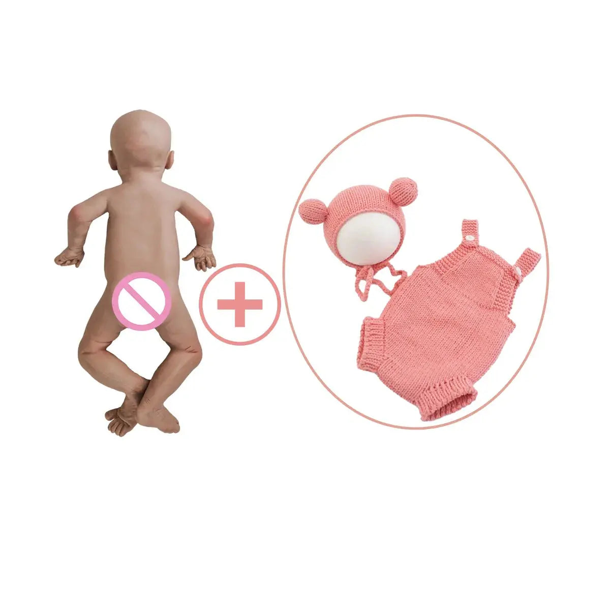 Image of Reborn Baby Dolls 17Inch 43Cm Unpainted Full Body Silicone Reborn