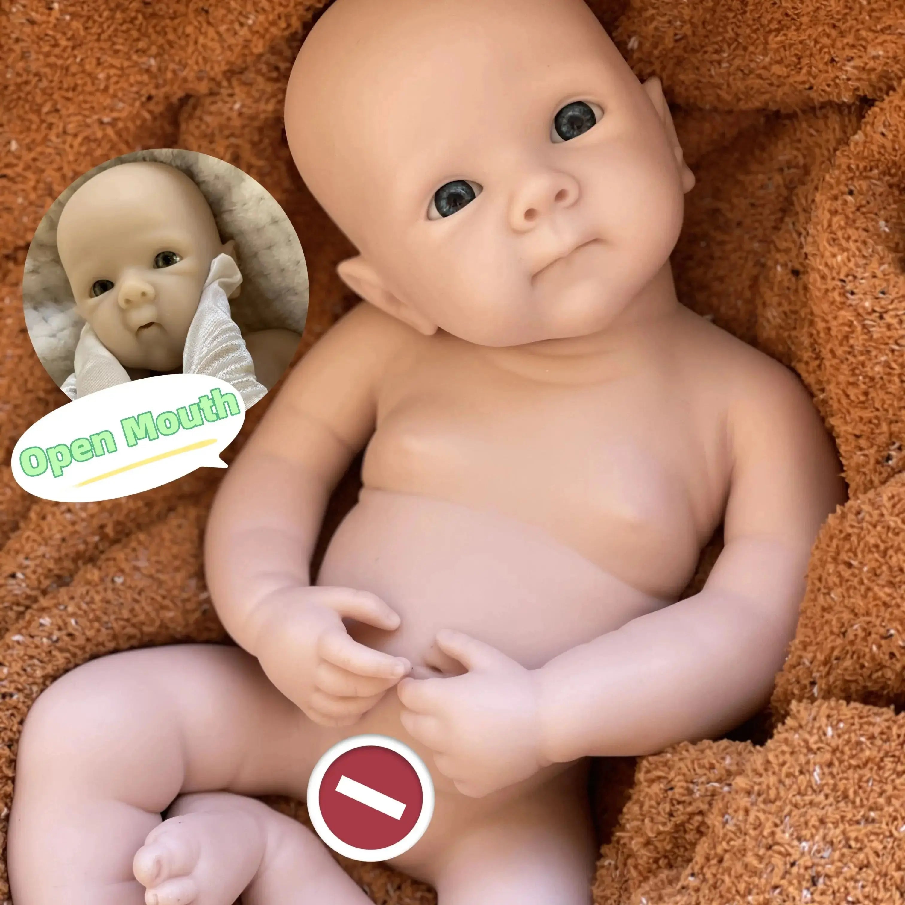Image of Reborn Baby Dolls 18Inch Unpainted Girl Bettie Reborn Dolls Open