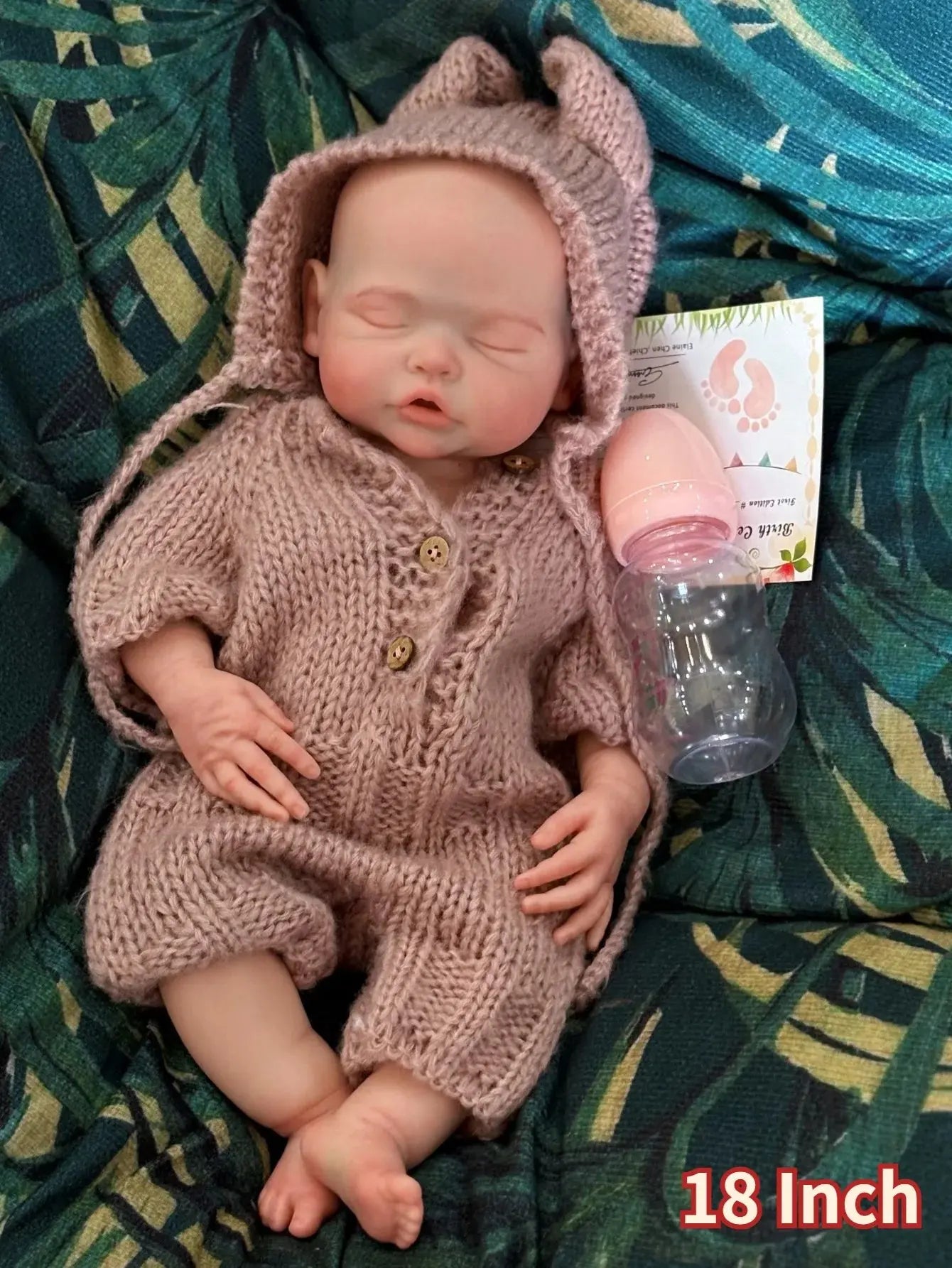 Image of Reborn Baby Dolls 18 Inch 3D Painted Skin Reborn Baby Doll Made Of
