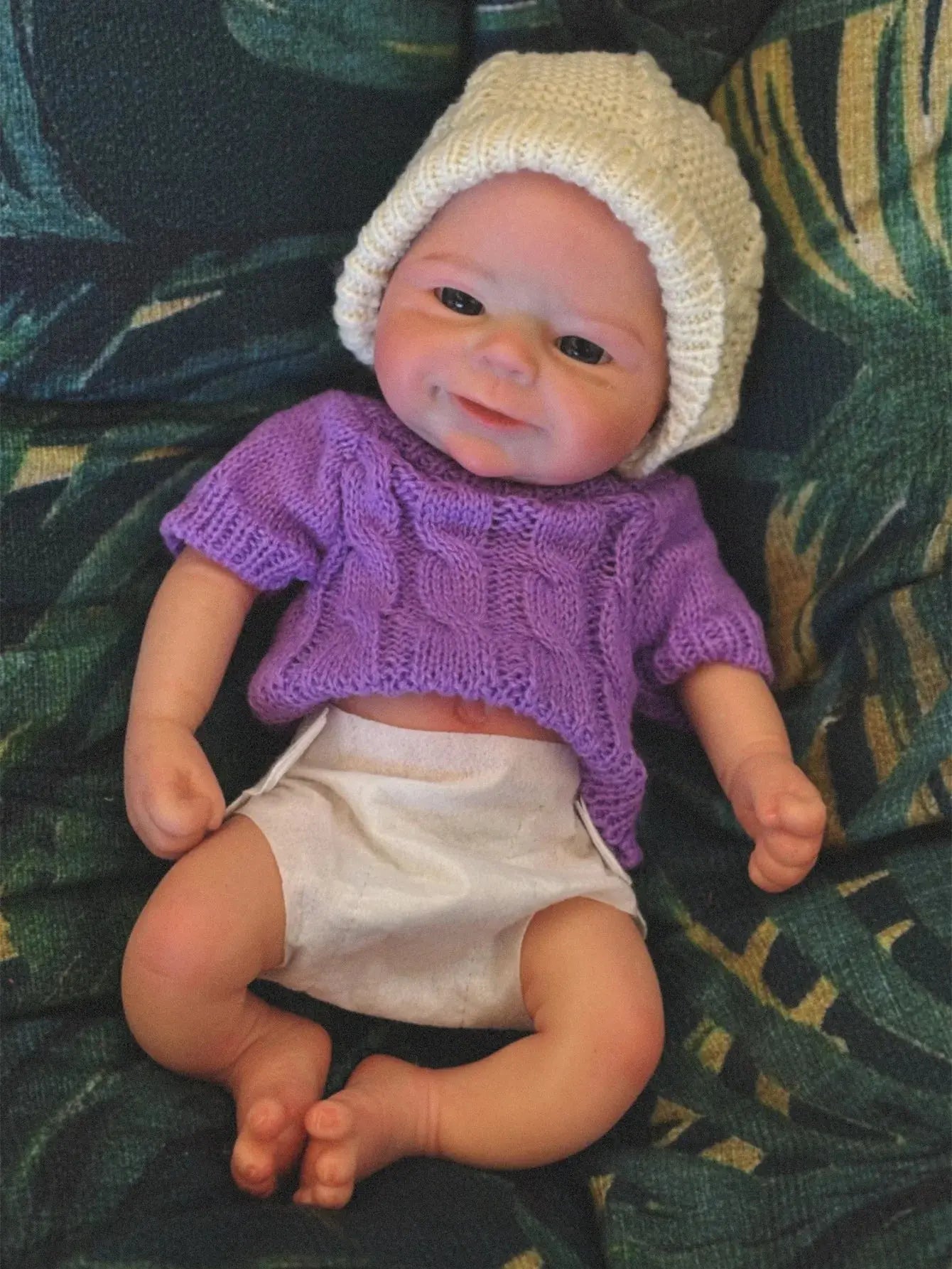Image of Reborn Baby Dolls Handmade Soft Solid Silicone 13 Inch Full Body