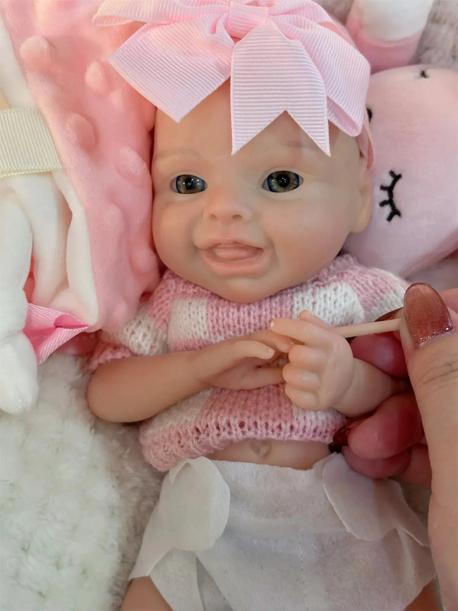 Image of Reborn Baby Dolls 10Inch Silicone Girl Reborn Baby Dolls Painted