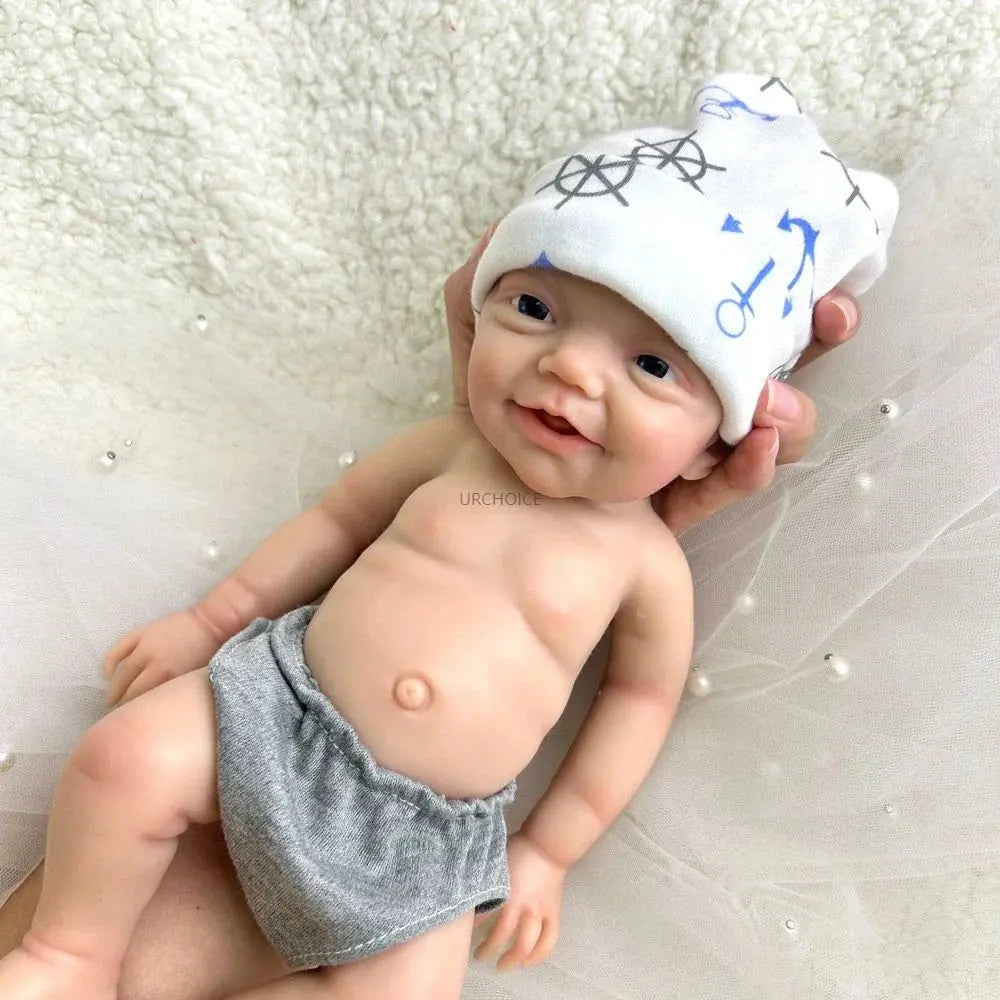 Image of Reborn Baby Dolls 30Cm 2.3Lbs Hand-Painted Silicone Reborn Baby Boy