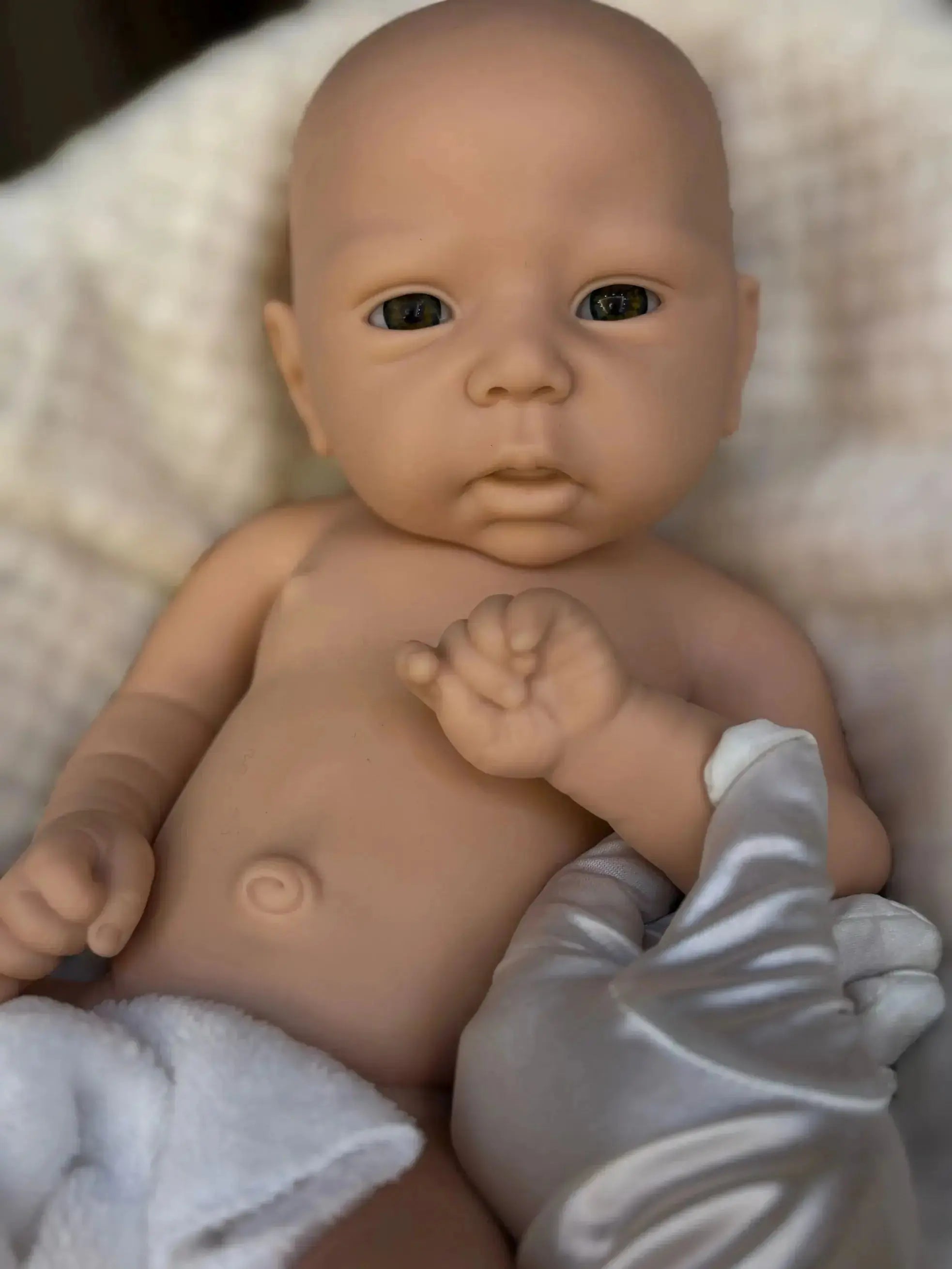 Image of Reborn Baby Dolls 17Inch Unpainted Silicone Bebe Girl Handmade Full