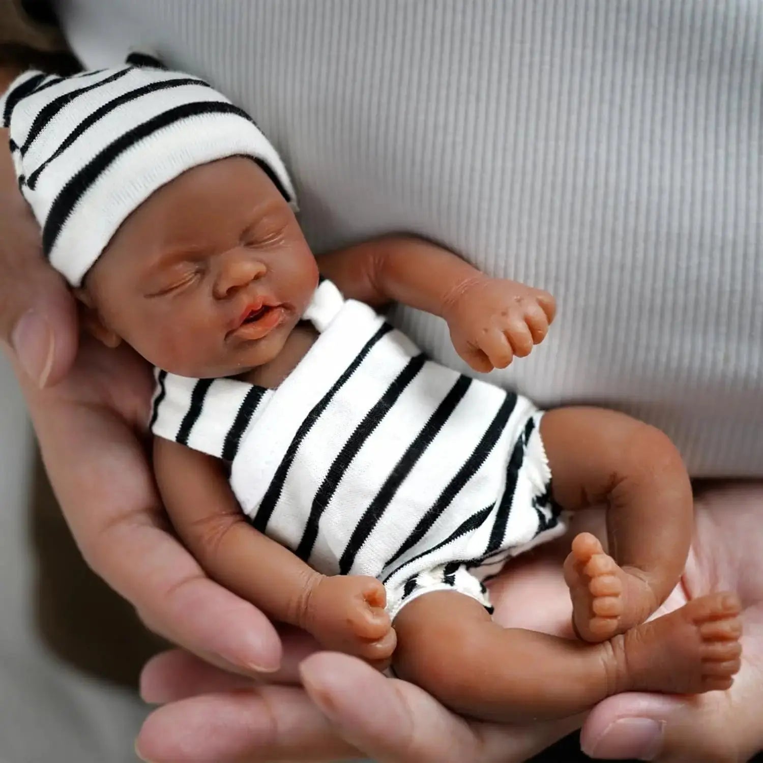 Image of Reborn Baby Dolls Full Body Silicone Baby Reborn Doll 7 Inch Lifelike