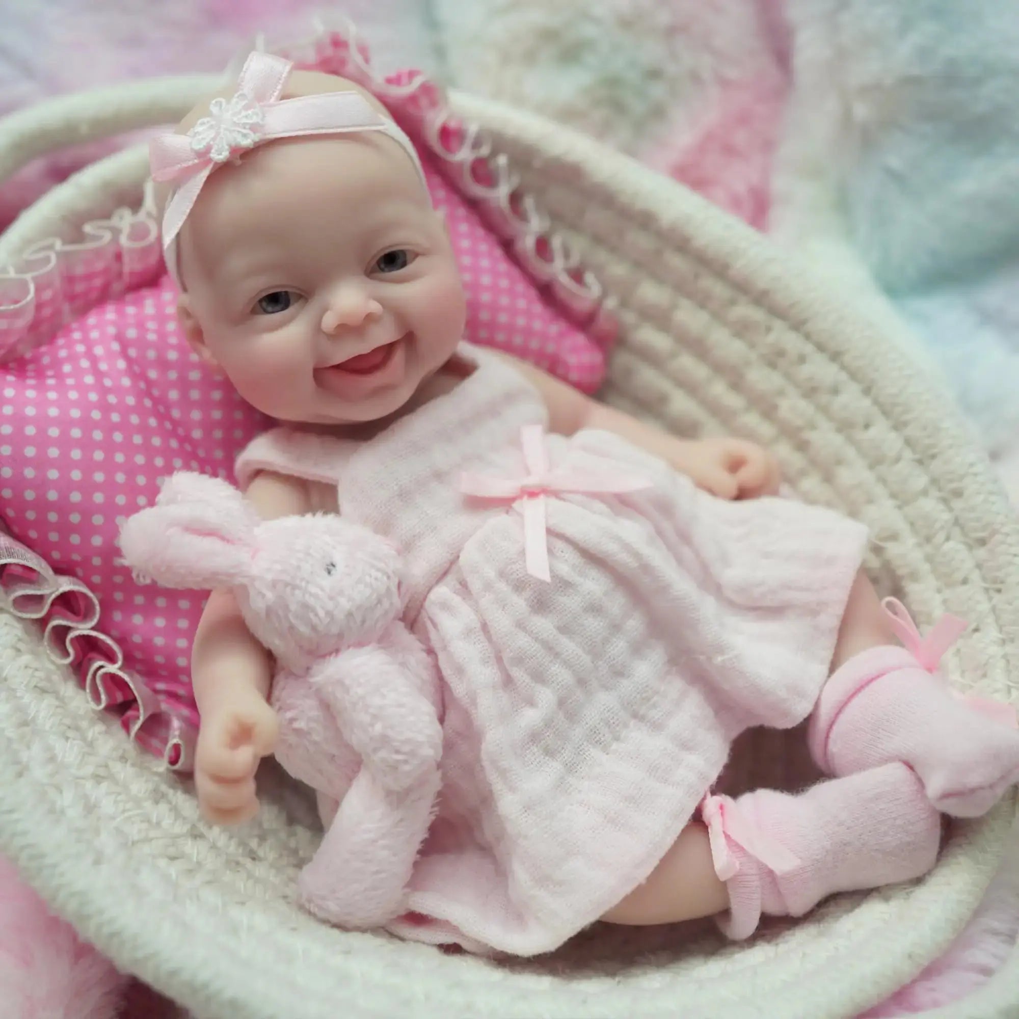 Image of Reborn Baby Dolls Miniature Babies 7 Inch Silicone Full Body Reborn