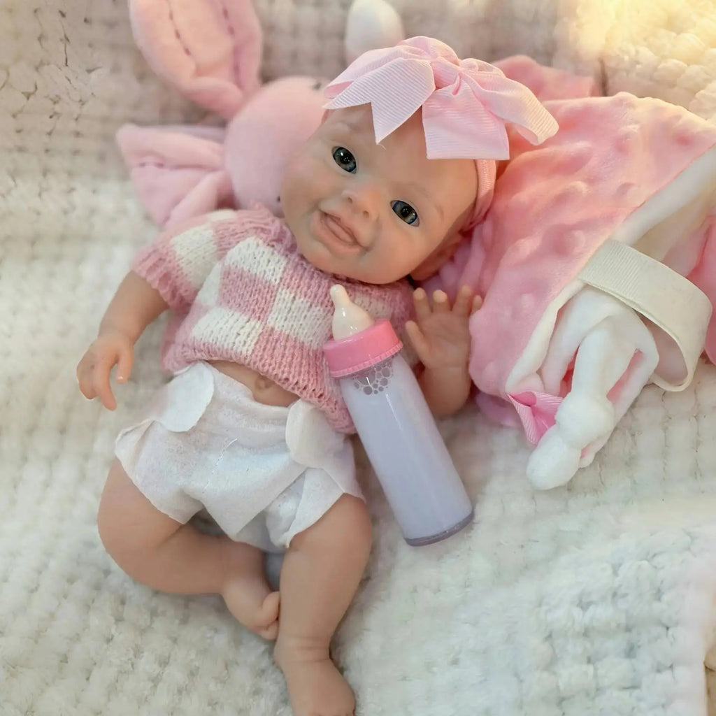 Image of Reborn Baby Dolls 10Inch Reborn Baby Doll Girl Mini Harper Full Body