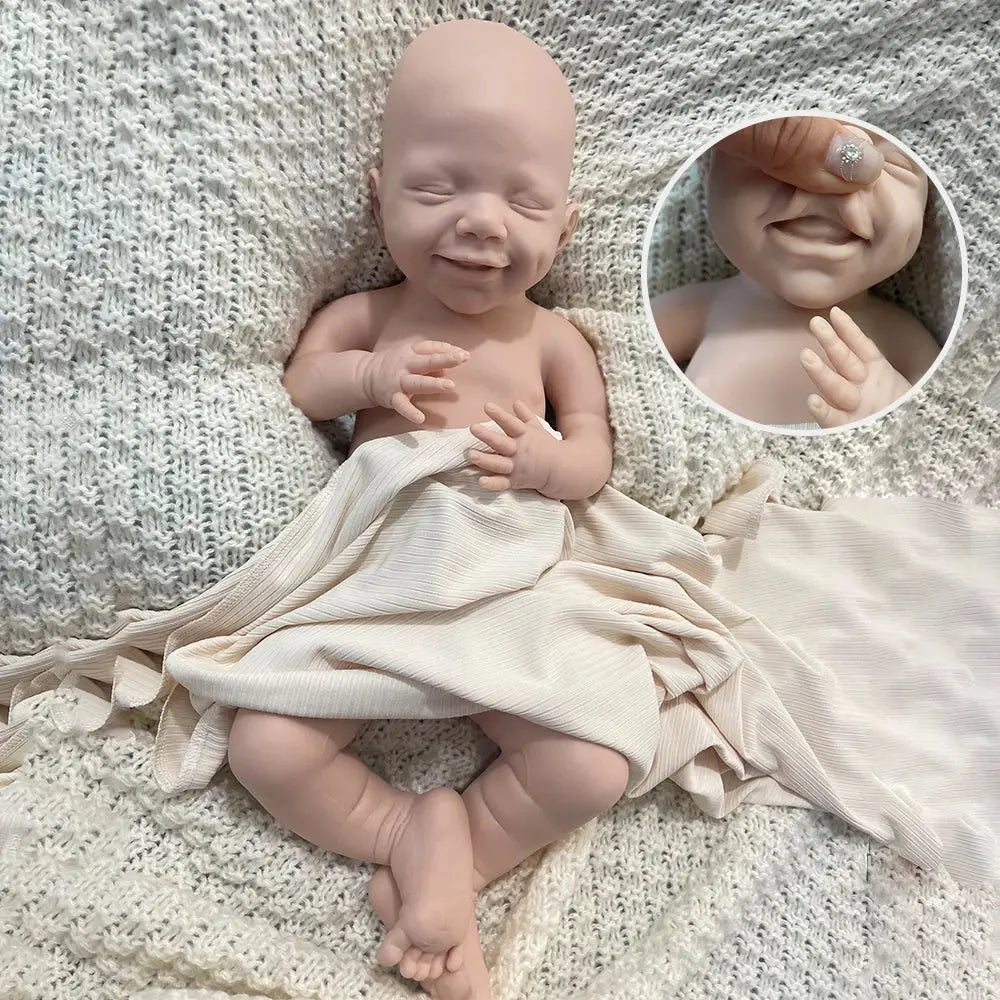 Image of Reborn Baby Dolls Diy Lifelike 17Inch Flexible Silicone Reborn Doll
