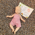 Image of Reborn Baby Dolls 26Cm Unpainted Close Eyes Full Body Solid Silicone
