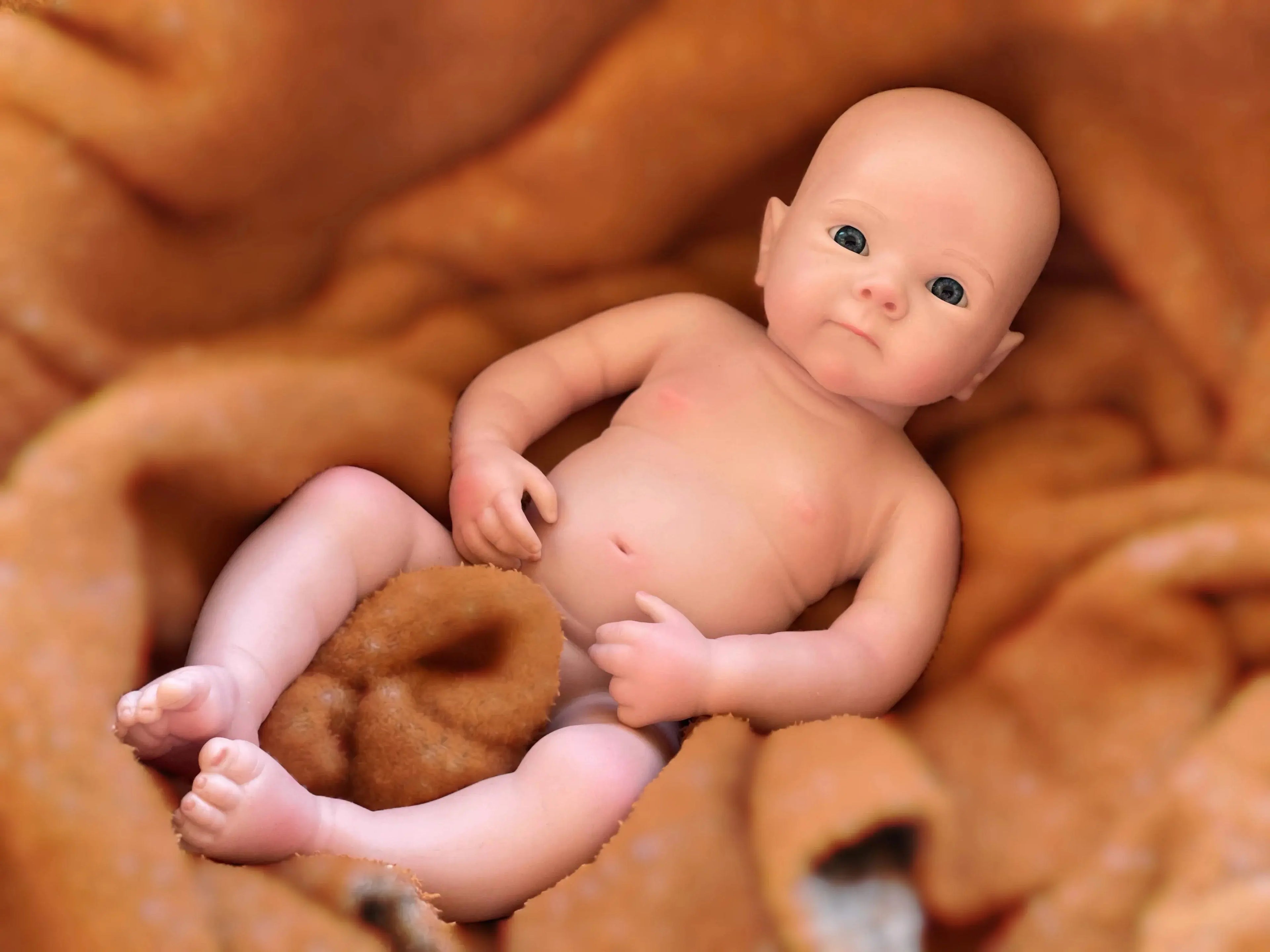 Image of Reborn Baby Dolls 13Inch Cute Girl Bettie Reborn Dolls Open Mouth