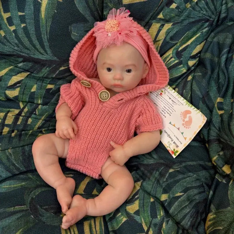 Image of Reborn Baby Dolls 18Nch Meadow Girl Can Open Mouth Full Solid Soft