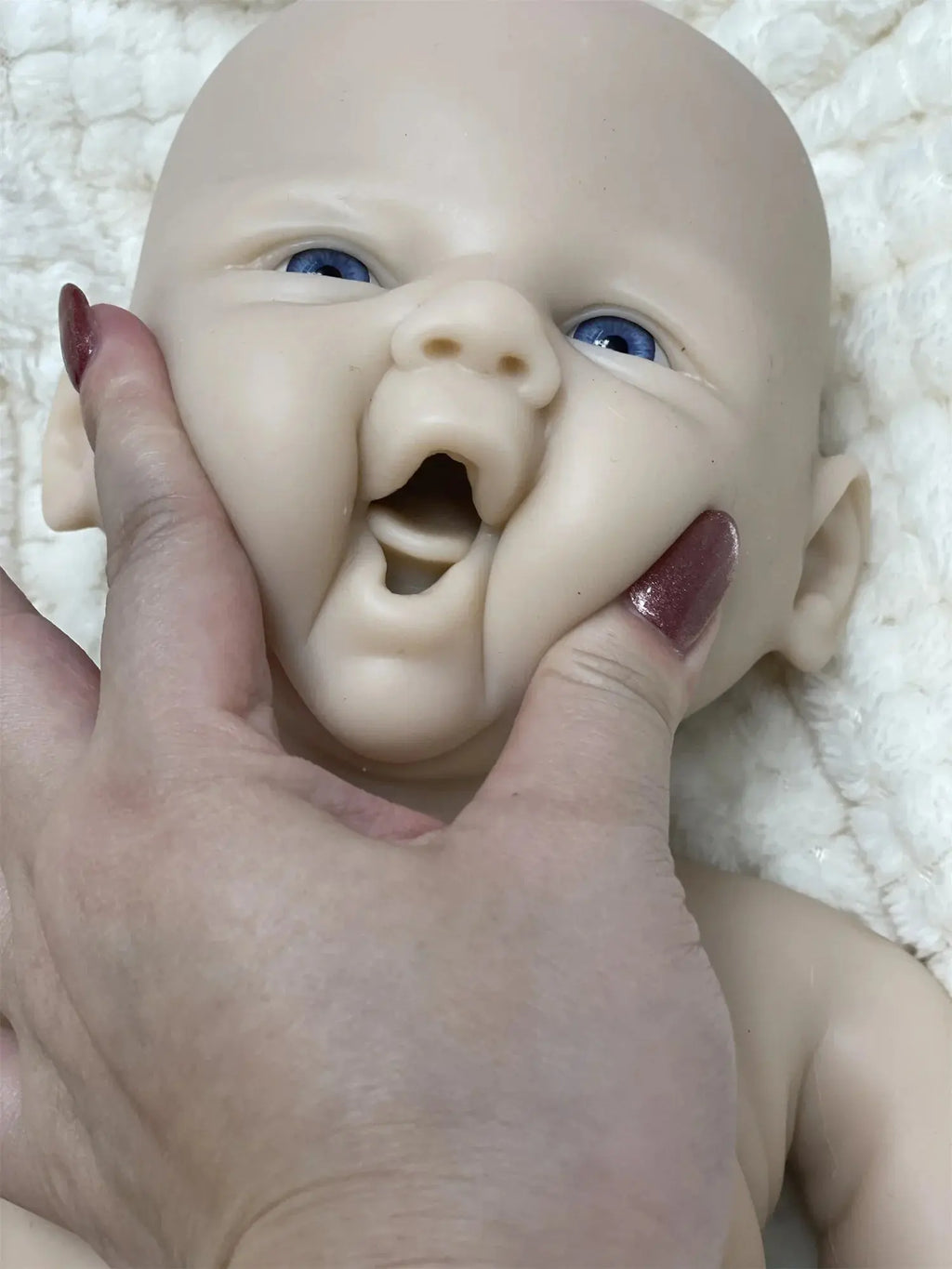 Image of Reborn Baby Dolls Can Open Mouth Vivienne 18Inch Bebe Reborn Silicona