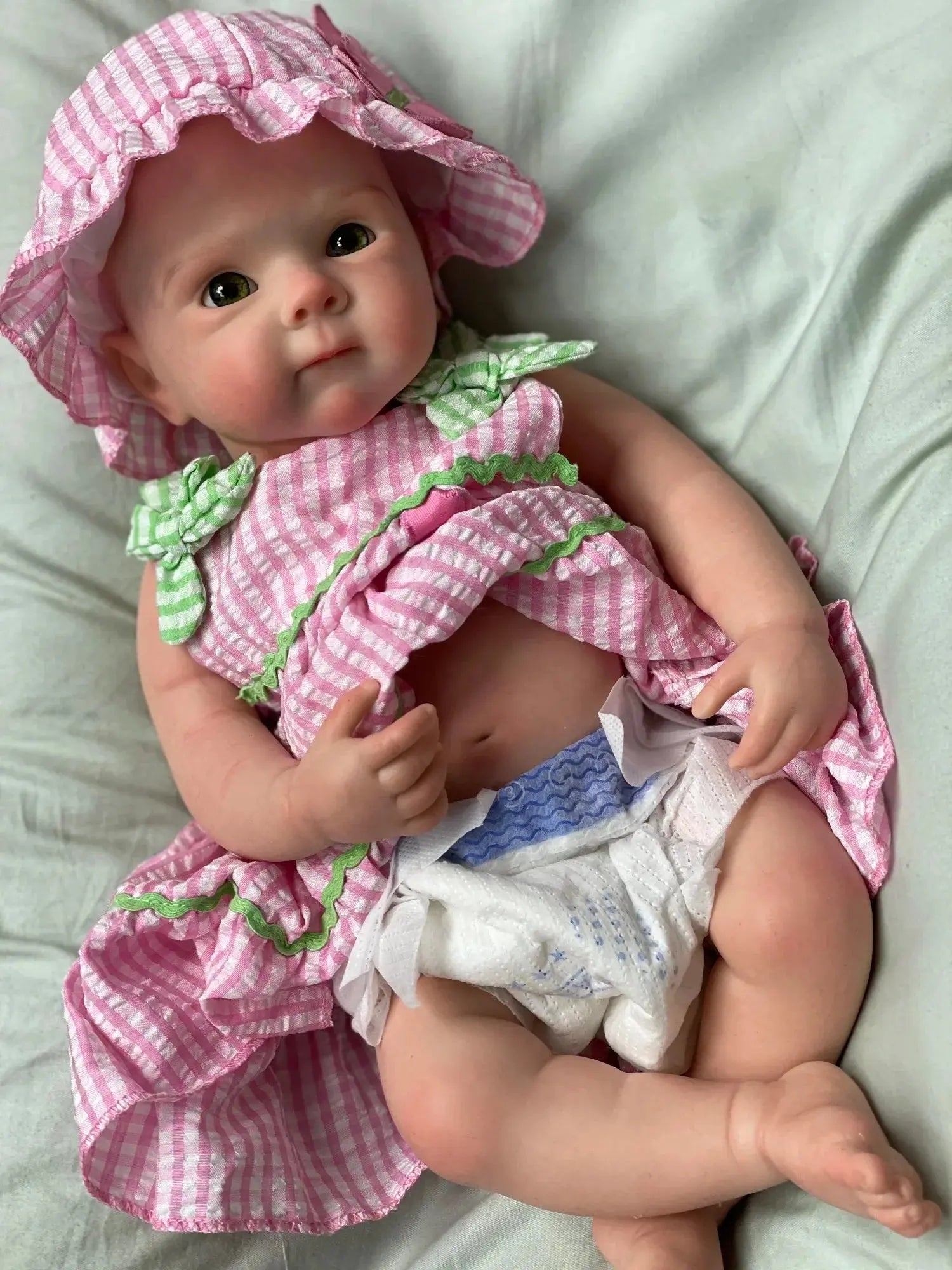 Image of Reborn Baby Dolls 18Inch Can Open Mouth Solid Silicone Bebe Reborn