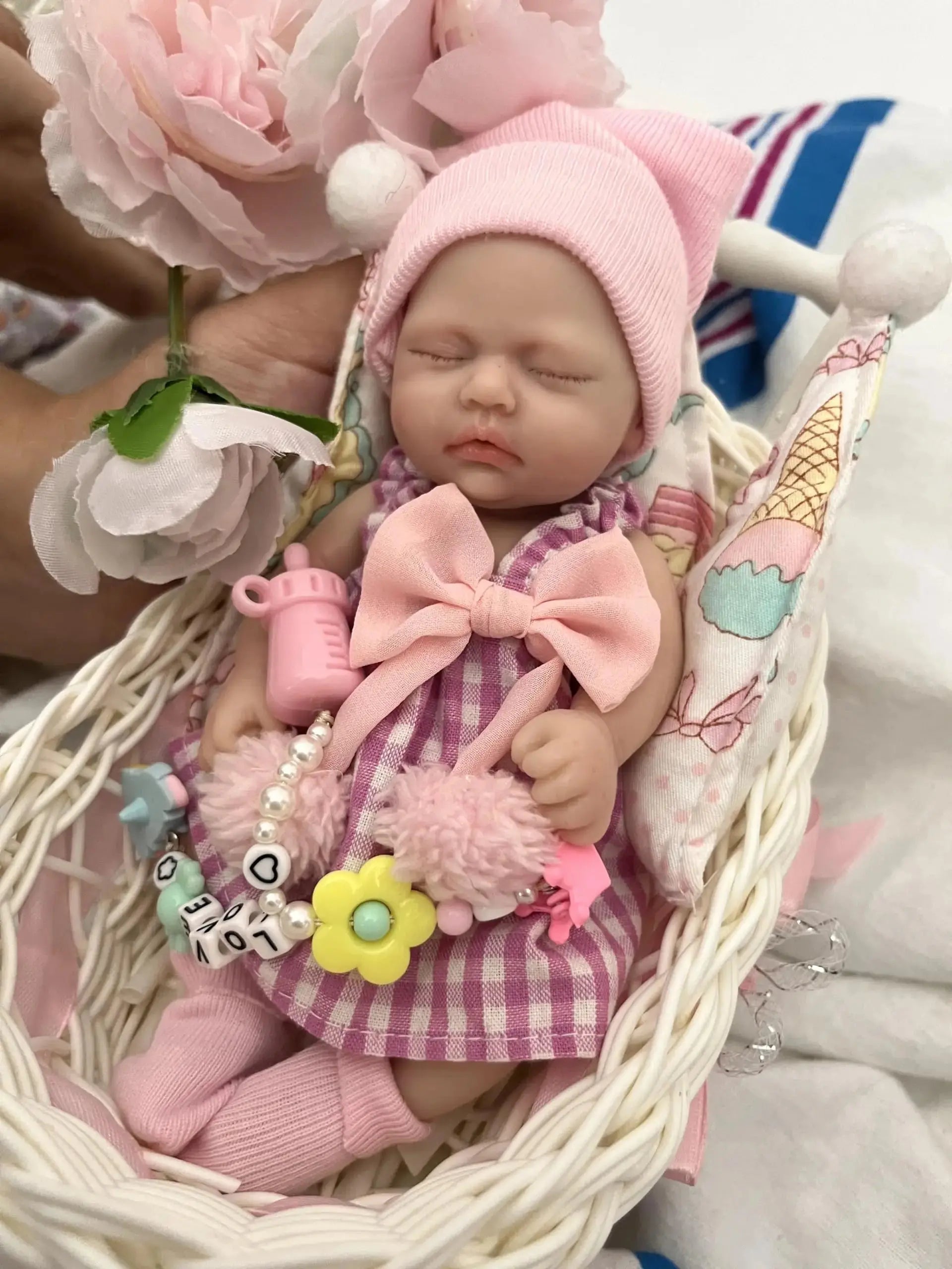 Image of Reborn Baby Dolls Miniature Babies 7" Full Body Silicone Baby Reborn