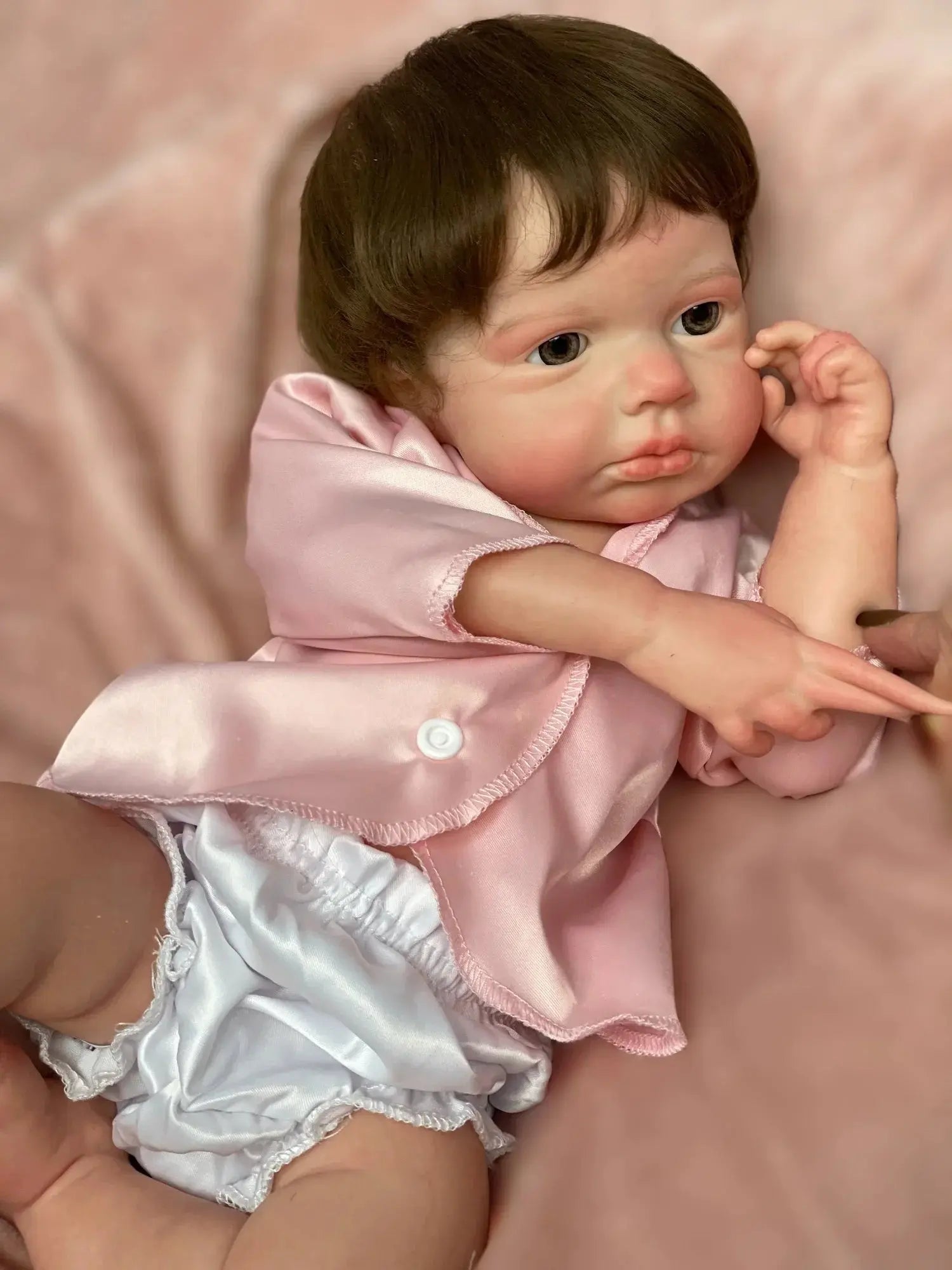 Image of Reborn Baby Dolls 45Cm Solid Silicone Loulou Bebe Reborn Girl With